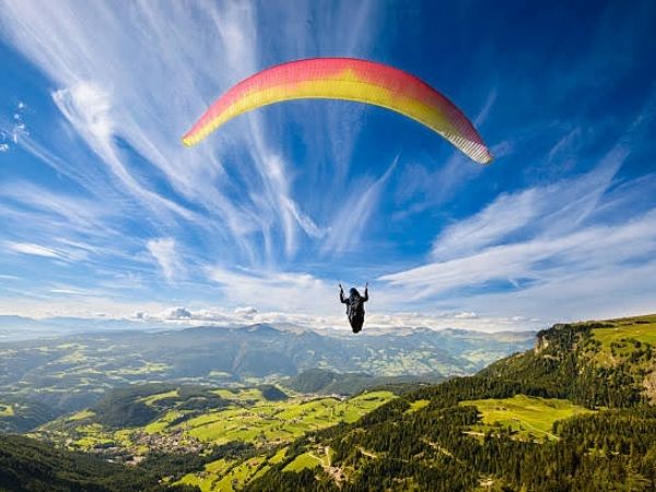 volando en Parapente