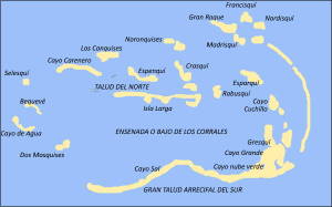 Mapa de Los Roques