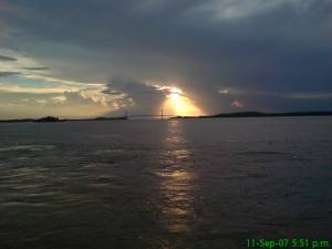 atardecer del puente de angostura