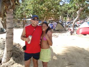 orestes y orelsy en la playa el puerto de la sabana