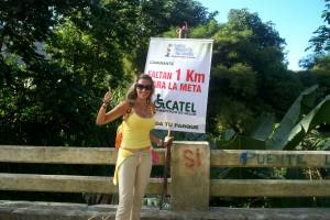 Daniela a 1Km de la llegada.