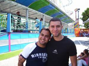 Con Danny P en la monta&ntilde;a rusa