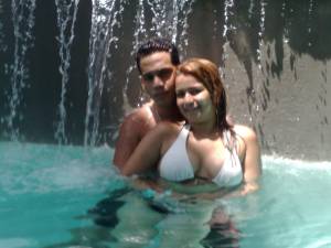 mi vida y yo en la cascada del rio lento
