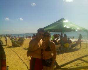 mi esposa y yo en una tarde en villa marina