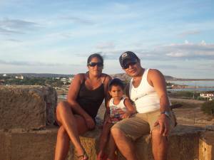 Con mi familia en el castillo