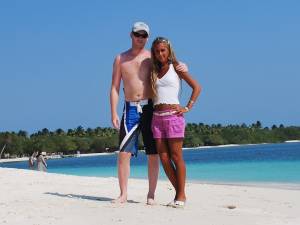 Maru y Nico (Rosario, Argentina) en Cayo Sombrero