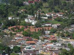 Das Dorf von oben gesehen
