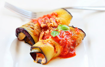 Rollitos de berenjena