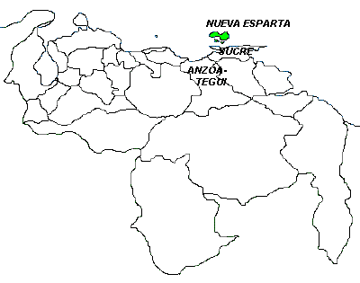 Mapa Del Territorio Insular Venezolano