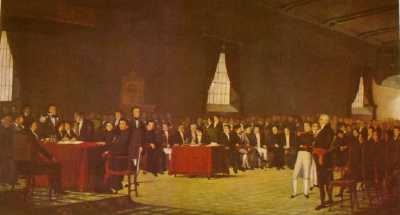 Firma de la Independencia por Tomás Lovera