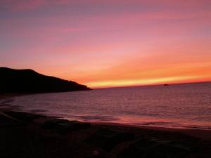 caribe beach sunset