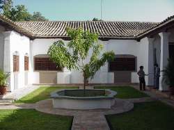 Inside yard in a colonial house