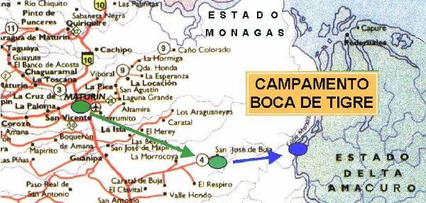 Map of Boca de Tigre