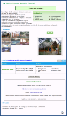 P�gina Web de la Posada