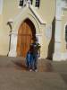 mi esposo y mi hijo en la iglesia de la virgen de valle