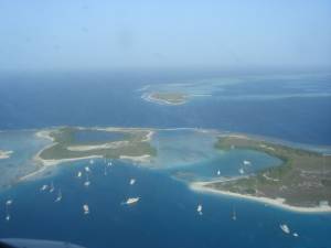 vista aerea de los Roques