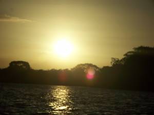 bello atardecer en el orinoco