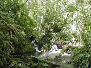 La quebrada Tocomé, también conocida como Los Chorros