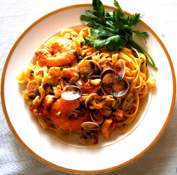 Tagliatelle con mariscos