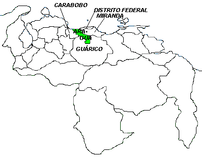Ubicación Geográfica de Aragua en Venezuela