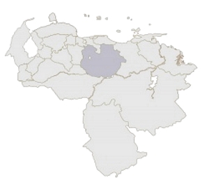 Ubicación geográfica de Guárico