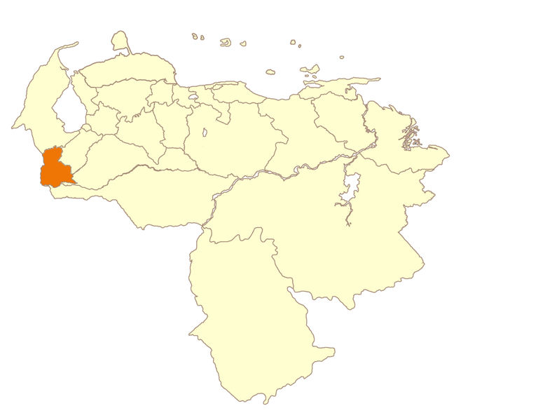 Ubicación de Táchira