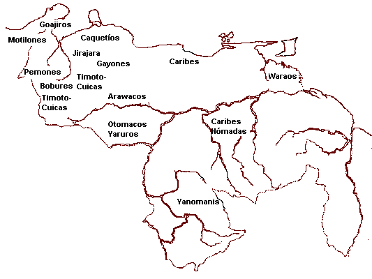 Mapa de Venezuela antes del descubrimiento