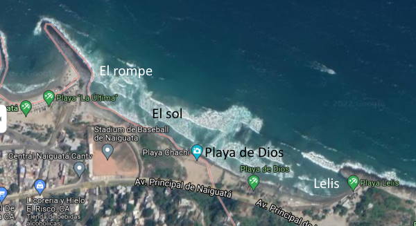 Mapa Playas de Naiguatá