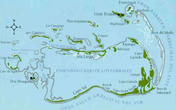 Landkarte Los Roques