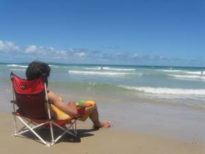 Descansando en playa Guacuco